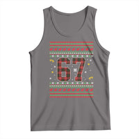 67 Christmas Red Plaid Tank Top Funny Six Seven Meme Holiday Vibes Graphic - Wonder Print Shop
