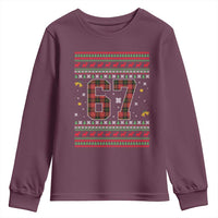 67 Christmas Red Plaid Youth Sweatshirt Funny Six Seven Meme Holiday Vibes Graphic - Wonder Print Shop