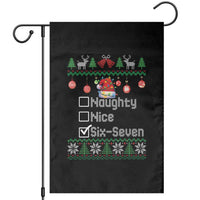 Funny 67 Christmas Checklist Garden Flag Naughty Nice Six Seven Meme Holiday - Wonder Print Shop