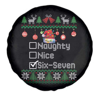 Funny 67 Christmas Checklist Spare Tire Cover Naughty Nice Six Seven Meme Holiday - Wonder Print Shop