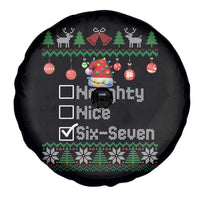 Funny 67 Christmas Checklist Spare Tire Cover Naughty Nice Six Seven Meme Holiday - Wonder Print Shop