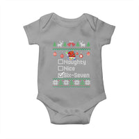Funny 67 Christmas Checklist Baby Onesie Naughty Nice Six Seven Meme Holiday - Wonder Print Shop