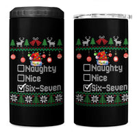 Funny 67 Christmas Checklist 4 in 1 Can Cooler Tumbler Naughty Nice Six Seven Meme Holiday - Wonder Print Shop