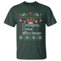Funny 67 Christmas Checklist T Shirt Naughty Nice Six Seven Meme Holiday - Wonder Print Shop