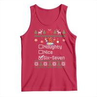 Funny 67 Christmas Checklist Tank Top Naughty Nice Six Seven Meme Holiday - Wonder Print Shop