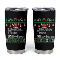 Funny 67 Christmas Checklist Tumbler Cup Naughty Nice Six Seven Meme Holiday - Wonder Print Shop