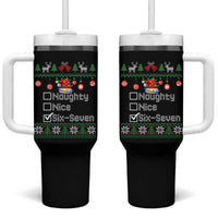 Funny 67 Christmas Checklist Tumbler With Handle Naughty Nice Six Seven Meme Holiday - Wonder Print Shop
