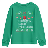 Funny 67 Christmas Checklist Youth Sweatshirt Naughty Nice Six Seven Meme Holiday - Wonder Print Shop