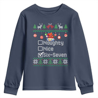 Funny 67 Christmas Checklist Youth Sweatshirt Naughty Nice Six Seven Meme Holiday - Wonder Print Shop