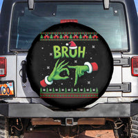 Christmas Bruh 67 Green Hands Meme Spare Tire Cover Funny Six Seven Meme Holiday Ugly Sweater - Wonder Print Shop