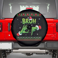 Christmas Bruh 67 Green Hands Meme Spare Tire Cover Funny Six Seven Meme Holiday Ugly Sweater - Wonder Print Shop
