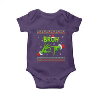 Christmas Bruh 67 Green Hands Meme Baby Onesie Funny Six Seven Meme Holiday Ugly Sweater - Wonder Print Shop