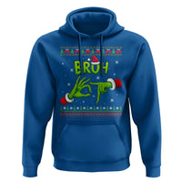 Christmas Bruh 67 Green Hands Meme Hoodie Funny Six Seven Meme Holiday Ugly Sweater - Wonder Print Shop