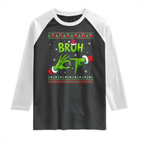 Christmas Bruh 67 Green Hands Meme Raglan Shirt Funny Six Seven Meme Holiday Ugly Sweater - Wonder Print Shop