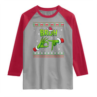 Christmas Bruh 67 Green Hands Meme Raglan Shirt Funny Six Seven Meme Holiday Ugly Sweater - Wonder Print Shop