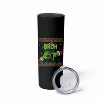 Christmas Bruh 67 Green Hands Meme Skinny Tumbler Funny Six Seven Meme Holiday Ugly Sweater - Wonder Print Shop
