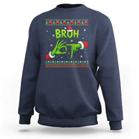 Christmas Bruh 67 Green Hands Meme Sweatshirt Funny Six Seven Meme Holiday Ugly Sweater - Wonder Print Shop