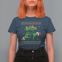 Christmas Bruh 67 Green Hands Meme T Shirt For Women Funny Six Seven Meme Holiday Ugly Sweater - Wonder Print Shop
