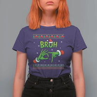 Christmas Bruh 67 Green Hands Meme T Shirt For Women Funny Six Seven Meme Holiday Ugly Sweater - Wonder Print Shop