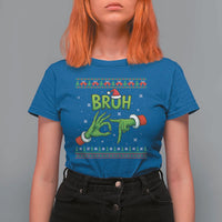 Christmas Bruh 67 Green Hands Meme T Shirt For Women Funny Six Seven Meme Holiday Ugly Sweater - Wonder Print Shop