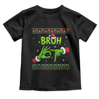 Christmas Bruh 67 Green Hands Meme Toddler T Shirt Funny Six Seven Meme Holiday Ugly Sweater - Wonder Print Shop