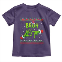 Christmas Bruh 67 Green Hands Meme Toddler T Shirt Funny Six Seven Meme Holiday Ugly Sweater - Wonder Print Shop