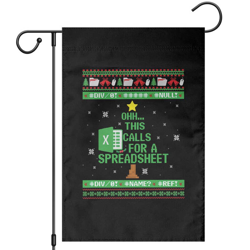 Funny Excel Christmas Tree Garden Flag This Calls for a Spreadsheet Xmas DIV0 Errors - Wonder Print Shop