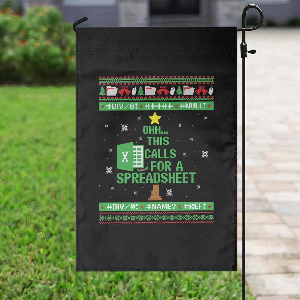 Funny Excel Christmas Tree Garden Flag This Calls for a Spreadsheet Xmas DIV0 Errors - Wonder Print Shop