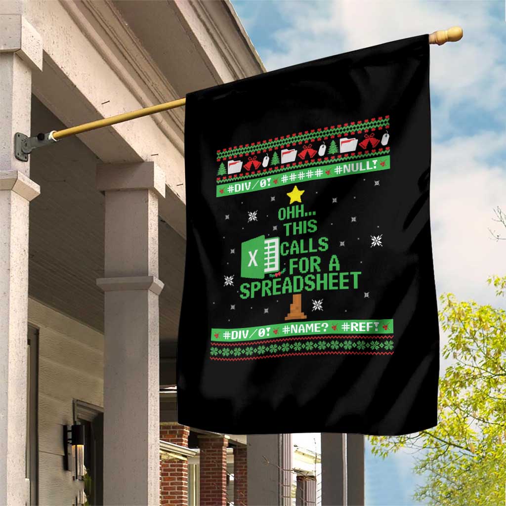 Funny Excel Christmas Tree Garden Flag This Calls for a Spreadsheet Xmas DIV0 Errors - Wonder Print Shop