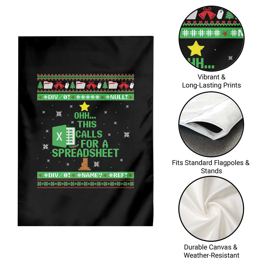 Funny Excel Christmas Tree Garden Flag This Calls for a Spreadsheet Xmas DIV0 Errors - Wonder Print Shop
