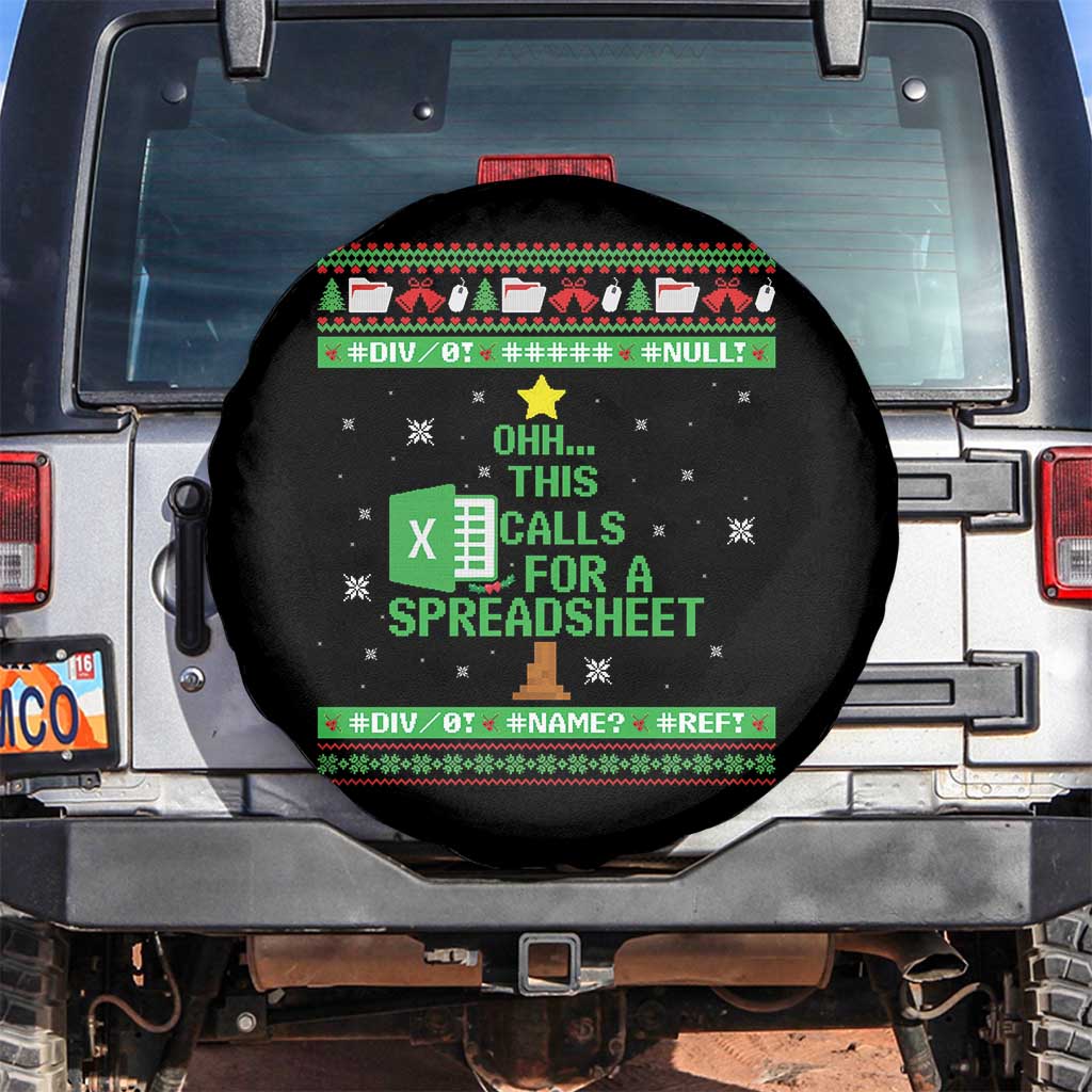 Funny Excel Christmas Tree Spare Tire Cover This Calls for a Spreadsheet Xmas DIV0 Errors - Wonder Print Shop