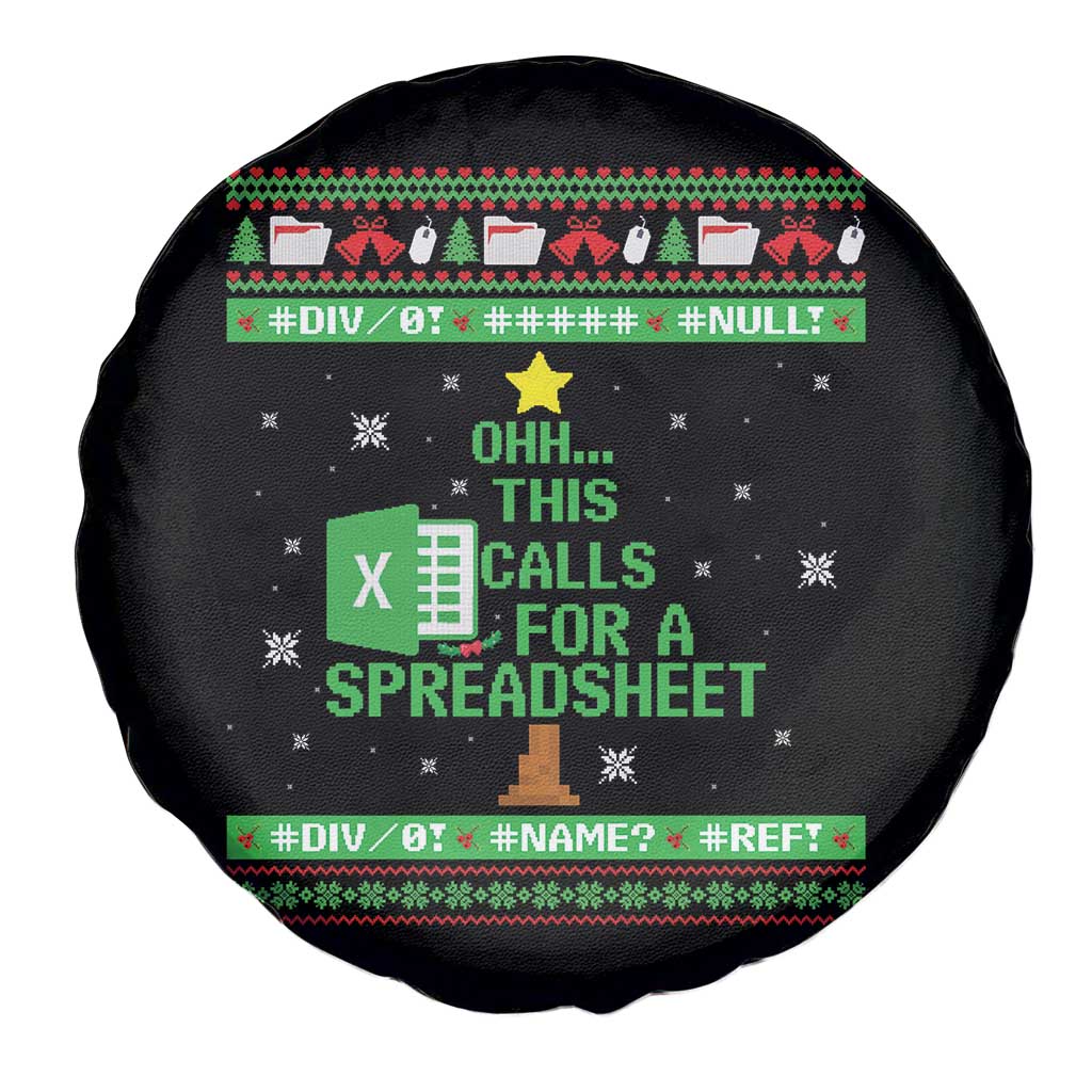 Funny Excel Christmas Tree Spare Tire Cover This Calls for a Spreadsheet Xmas DIV0 Errors - Wonder Print Shop