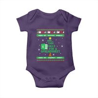 Funny Excel Christmas Tree Baby Onesie This Calls for a Spreadsheet Xmas DIV0 Errors - Wonder Print Shop