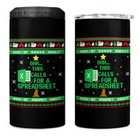 Funny Excel Christmas Tree 4 in 1 Can Cooler Tumbler This Calls for a Spreadsheet Xmas DIV0 Errors - Wonder Print Shop