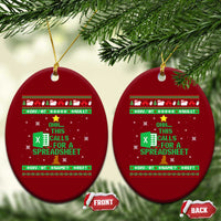 Funny Excel Christmas Tree Ceramic Ornament This Calls for a Spreadsheet Xmas DIV0 Errors - Wonder Print Shop