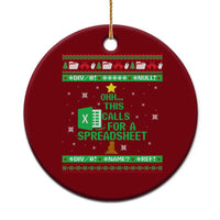 Funny Excel Christmas Tree Ceramic Ornament This Calls for a Spreadsheet Xmas DIV0 Errors - Wonder Print Shop