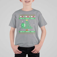 Funny Excel Christmas Tree T Shirt For Kid This Calls for a Spreadsheet Xmas DIV0 Errors - Wonder Print Shop