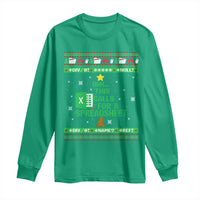 Funny Excel Christmas Tree Long Sleeve Shirt This Calls for a Spreadsheet Xmas DIV0 Errors - Wonder Print Shop