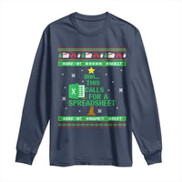 Funny Excel Christmas Tree Long Sleeve Shirt This Calls for a Spreadsheet Xmas DIV0 Errors - Wonder Print Shop