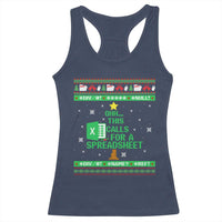 Funny Excel Christmas Tree Racerback Tank Top This Calls for a Spreadsheet Xmas DIV0 Errors - Wonder Print Shop