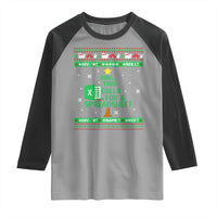 Funny Excel Christmas Tree Raglan Shirt This Calls for a Spreadsheet Xmas DIV0 Errors - Wonder Print Shop
