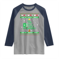 Funny Excel Christmas Tree Raglan Shirt This Calls for a Spreadsheet Xmas DIV0 Errors - Wonder Print Shop