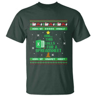 Funny Excel Christmas Tree T Shirt This Calls for a Spreadsheet Xmas DIV0 Errors - Wonder Print Shop