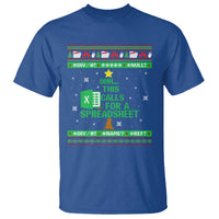 Funny Excel Christmas Tree T Shirt This Calls for a Spreadsheet Xmas DIV0 Errors - Wonder Print Shop
