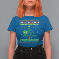 Funny Excel Christmas Tree T Shirt For Women This Calls for a Spreadsheet Xmas DIV0 Errors - Wonder Print Shop