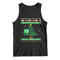 Funny Excel Christmas Tree Tank Top This Calls for a Spreadsheet Xmas DIV0 Errors - Wonder Print Shop