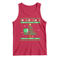 Funny Excel Christmas Tree Tank Top This Calls for a Spreadsheet Xmas DIV0 Errors - Wonder Print Shop