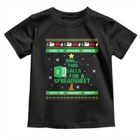 Funny Excel Christmas Tree Toddler T Shirt This Calls for a Spreadsheet Xmas DIV0 Errors - Wonder Print Shop