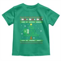 Funny Excel Christmas Tree Toddler T Shirt This Calls for a Spreadsheet Xmas DIV0 Errors - Wonder Print Shop