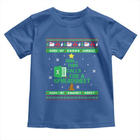 Funny Excel Christmas Tree Toddler T Shirt This Calls for a Spreadsheet Xmas DIV0 Errors - Wonder Print Shop